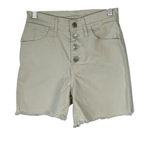 Levi's Denim Shorts Womens 24 Natural Mile High Crop Wide Leg DIY Cutoff Button